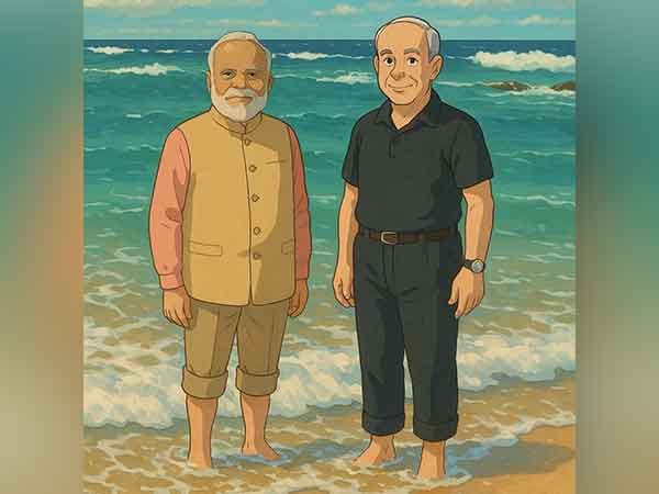Israel Embassy shares Ghibli art of PM Modi, Netanyahu
