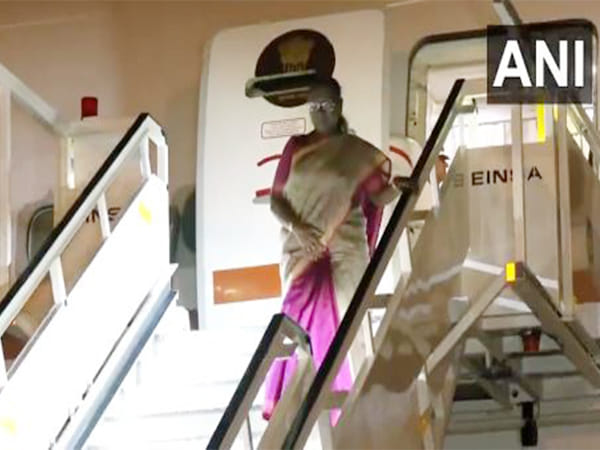 President Droupadi Murmu arrives in Portugal's Lisbon 