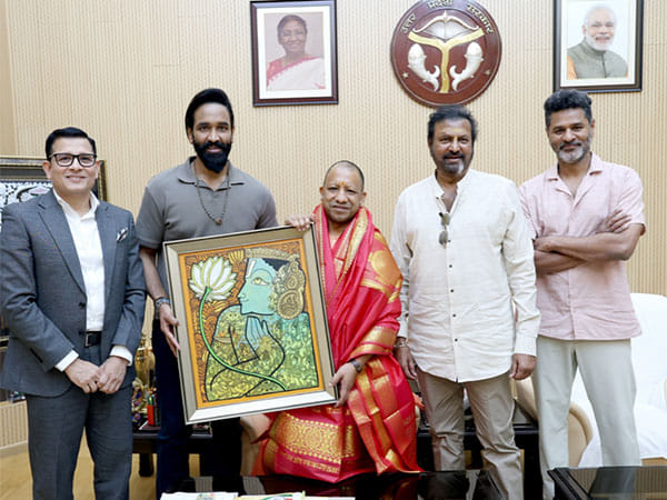 Prabhu Deva, Vishnu Manchu meet UP CM Yogi to promote film Kannappa