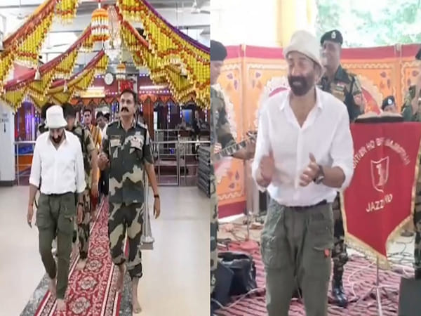 Rajasthan: Sunny Deol visits Mateshwari Tanot Rai Mata Temple, dances with soldiers to iconic 'Gaddar' song 
