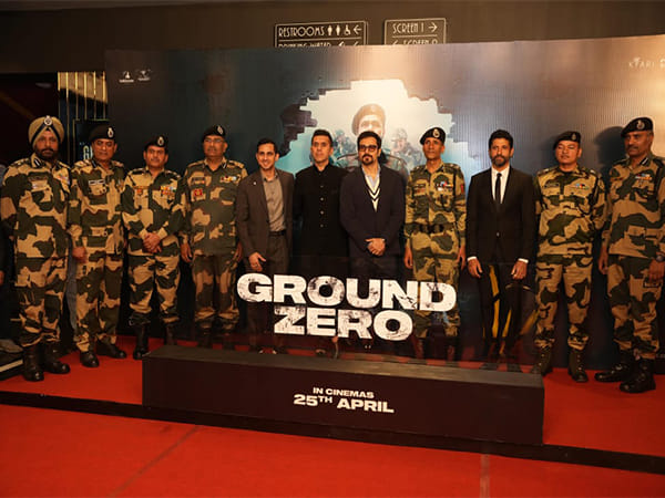 BSF Jawans attend screening of Emraan Hashmi-starrer 'Ground Zero' in Srinagar 