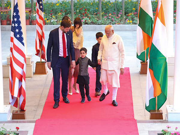 PM Modi welcomes US Vice President JD Vance and family at his official residence
