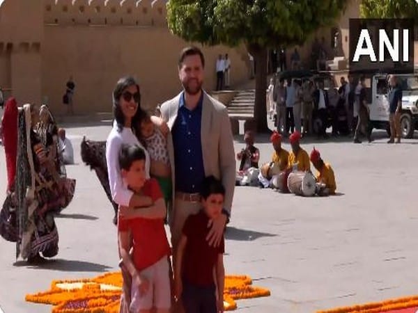 US Vice President JD Vance arrives at Jaipur's Amber Fort with family