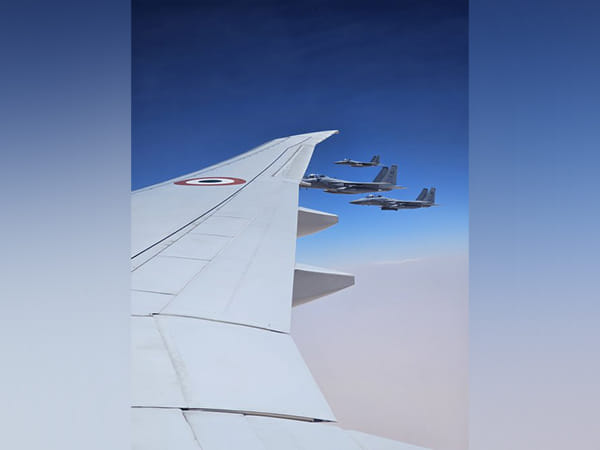 PM Modi's aircraft escorted by F15s of Royal Saudi Air Force in the Saudi airspace