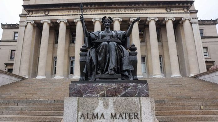 A view of the main campus of Columbia University, in New York City, New York, U.S., on 12 April 2025. | Caitlin Ochs | Reuters