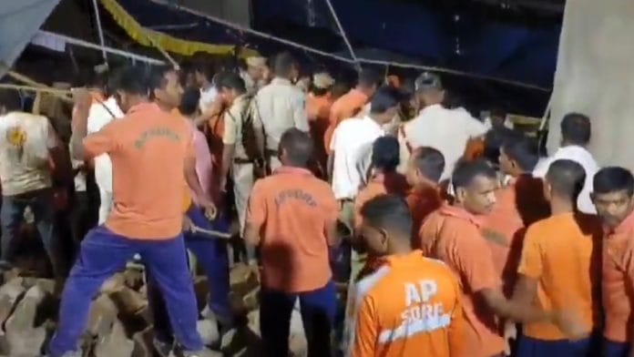 Rescue operations underway at Simhachalam temple on 30 April, 2025 | X @YSRCPFORUM_BLR