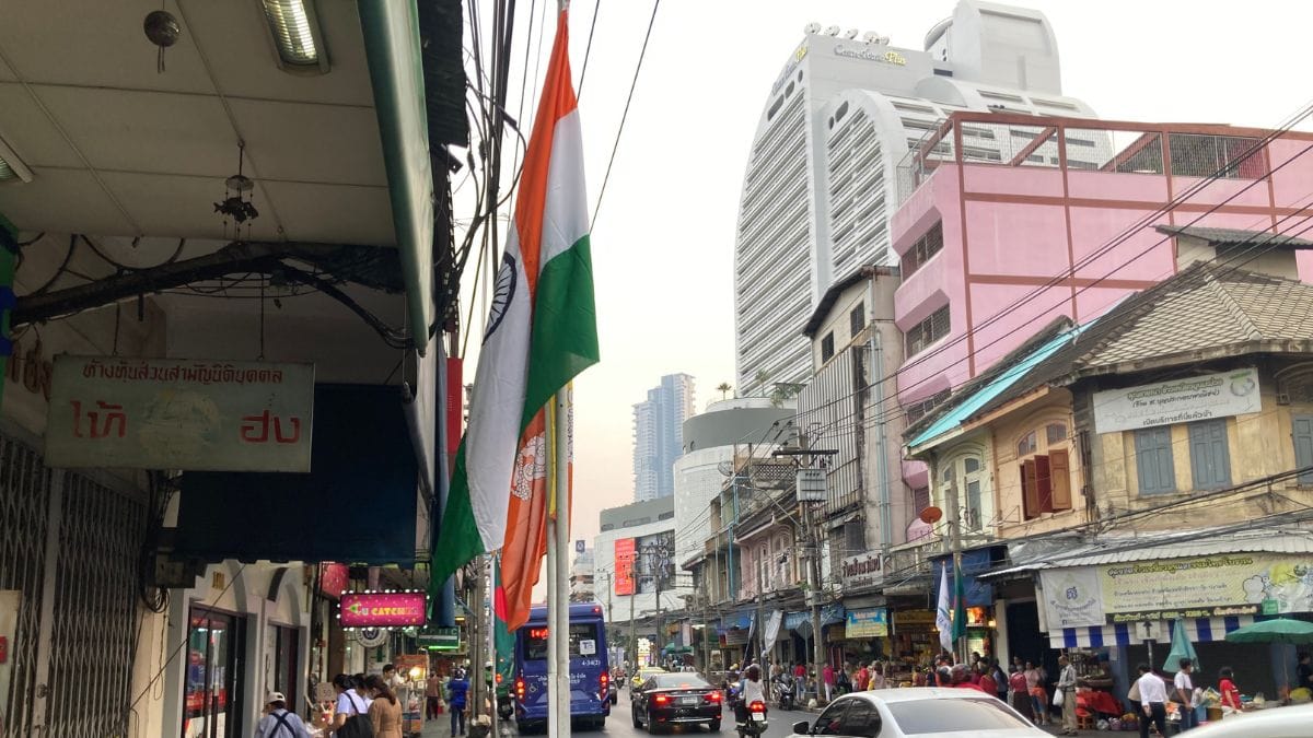 Summit flags in Bang Rak on the way to Hotel Shangri La. | Keshav Padmanabhan | ThePrint