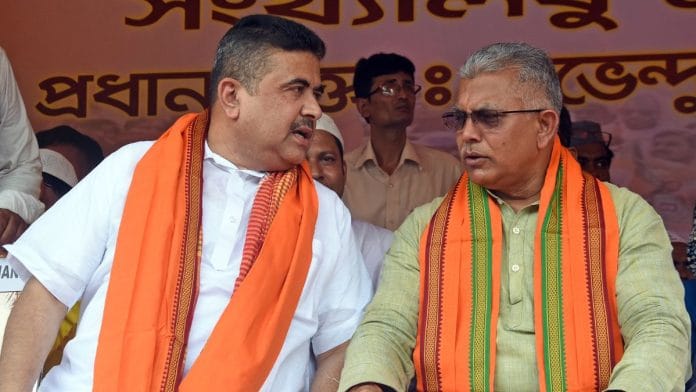 Suvendu Adhikari and Dilip Ghosh | File Photos | ANI