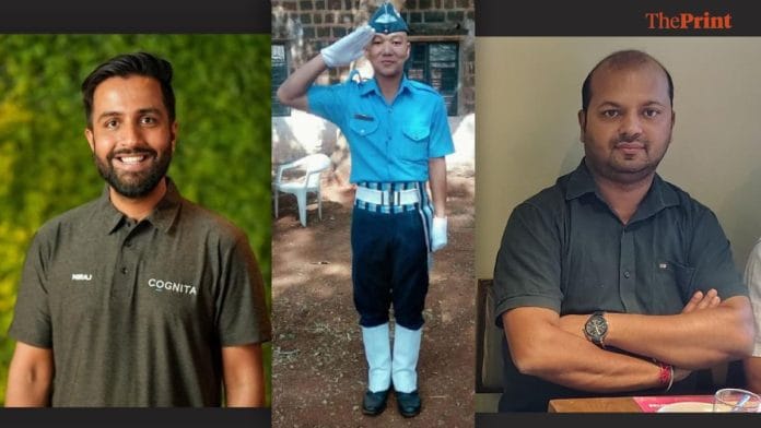 (From left) Neeraj Udhwani, Tage Halyang & Manish Ranjan, were among the 26 killed in Pahalgam terror attack