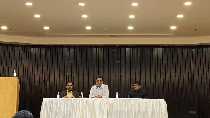 DY Chandrachud at the New Delhi event | Khadija Khan | ThePrint