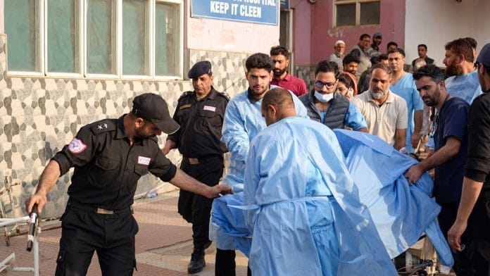 Injured tourists of Pahalgam terror attack being brought to a hospital | ANI