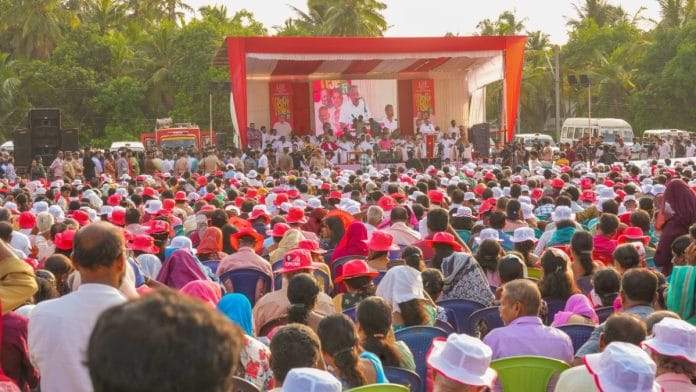 Rally organised by Kasaragod LDF district committee on 21 April, 2025 | X @pinarayivijayan