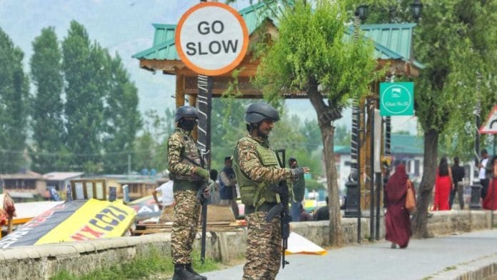 Security personnel in Kashmir | Praveen Jain | ThePrint