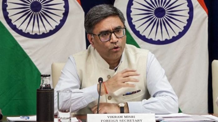 Foreign Secretary Vikram Misri speaks during a special briefing by MEA on Prime Minister Narendra Modi's overseas visit, in New Delhi on Friday | ANI