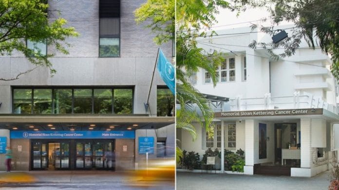 The Memorial Sloan Kettering Cancer Centers in New York (left) and Chennai. | https://in.mskcc.org/india