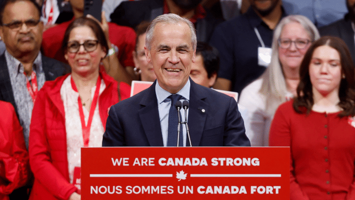Canada's Prime Minister Mark Carney speaks at the Liberal Party election night headquarters in Ottawa, Ontario, Canada April 29, 2025 | Reuters