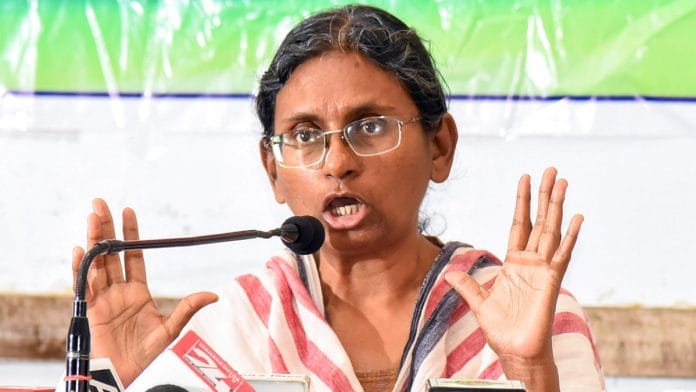 File photo of AICC Telangana in-charge Meenakshi Natarajan | ANI