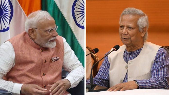 Prime Minister Narendra Modi and Bangladesh Chief Adviser Muhammad Yunus | X