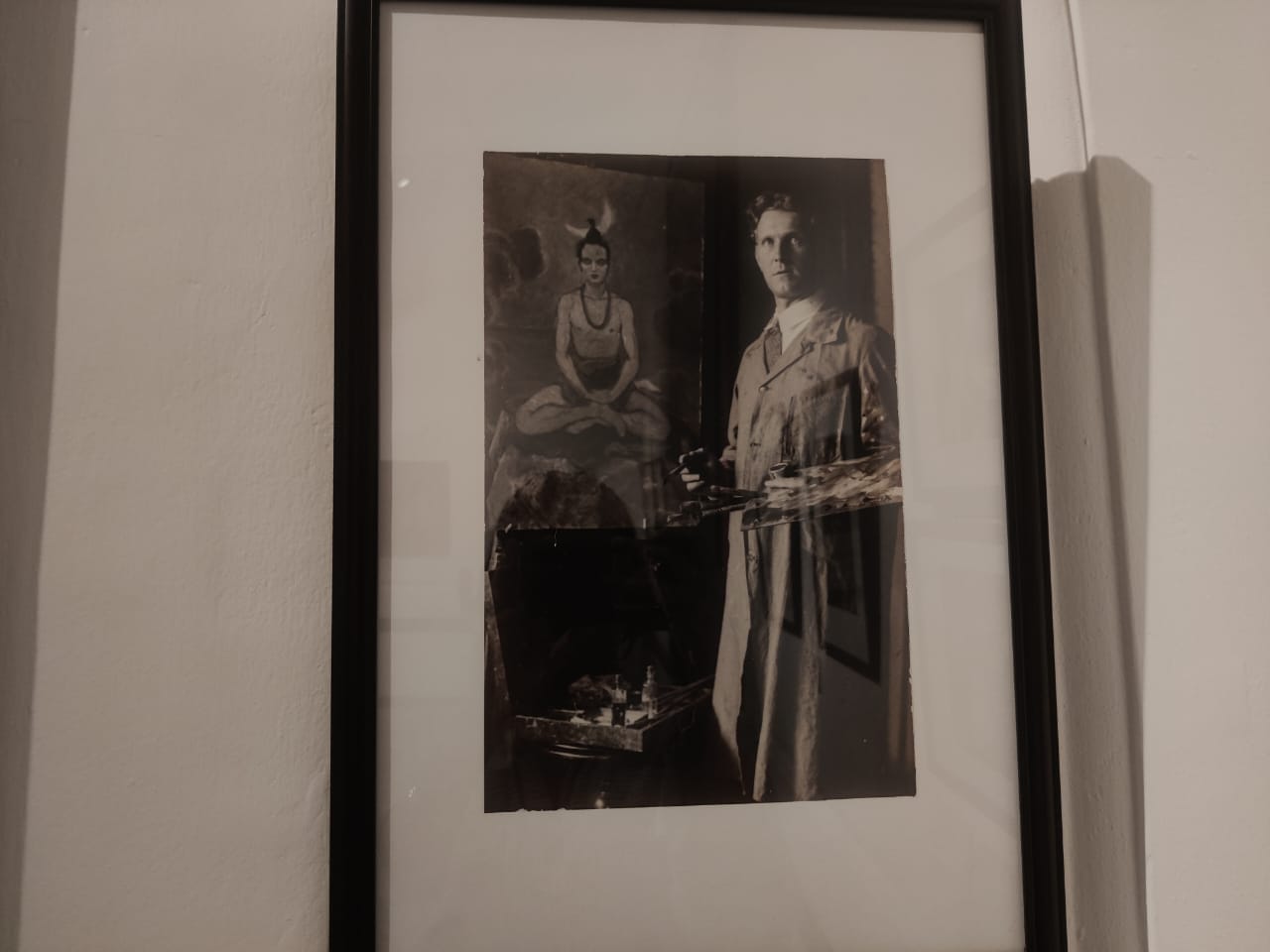 Ervin Baktay with his painting of Shiva in Patiala, 1927 — a moment that captures the early stirrings of his deep engagement with Indian art and philosophy | Photo: Sakshi Mehra, ThePrint