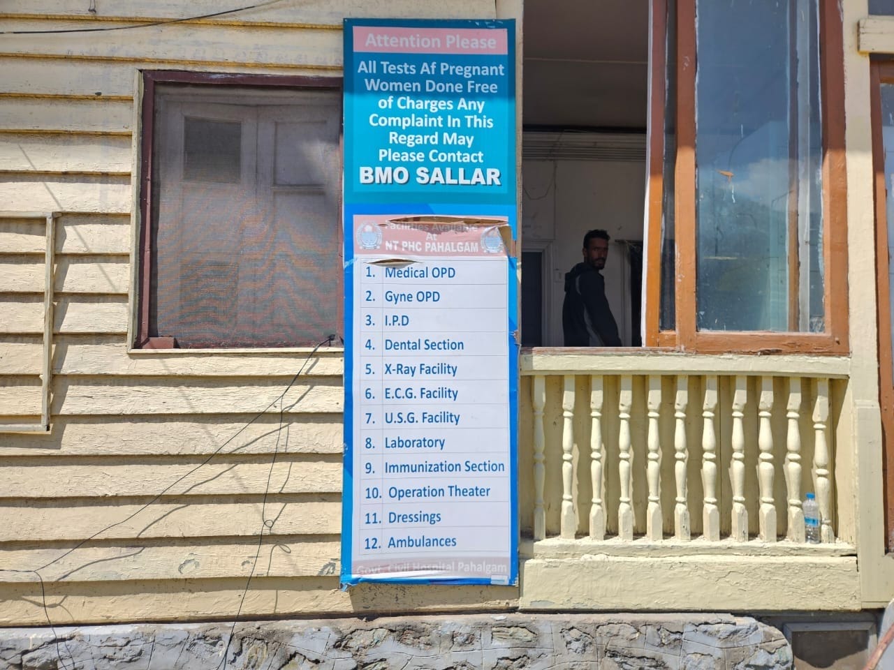 A poster at the PHC, Pahalgam. | Sajid Ali | ThePrint