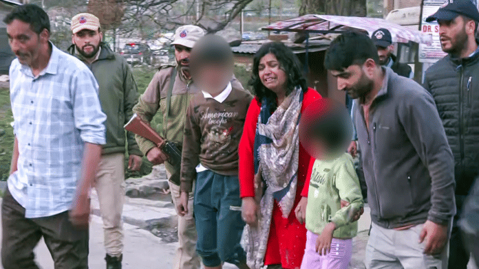 A tourist in shock and grief as terrorists target tourists in J&K's Pahalgam, on Tuesday, 22 April 2025. | ANI