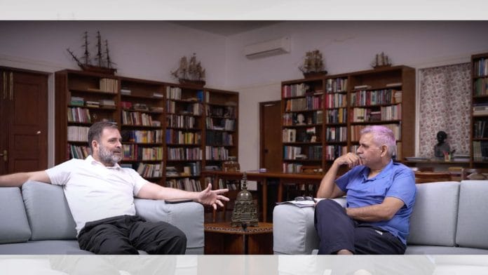 A still from the podcast. | Rahul Gandhi / YouTube