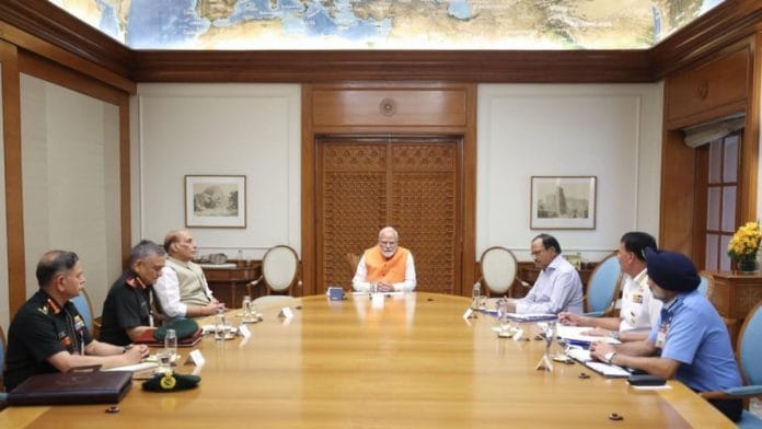 Narendra Modi heads an emergency national security meeting | X