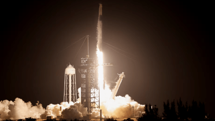 SpaceX's Falcon 9 rocket is launched, carrying four commercial astronauts into a 90-degree inclination polar orbit on the Fram2 mission at the Kennedy Space Center in Cape Canaveral, Florida, U.S., on 31 March 2025. | Joe Skipper | Reuters