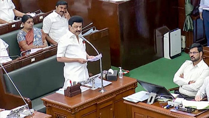 Tamil Nadu Chief Minister M.K. Stalin in the assembly | Photo: ANI
