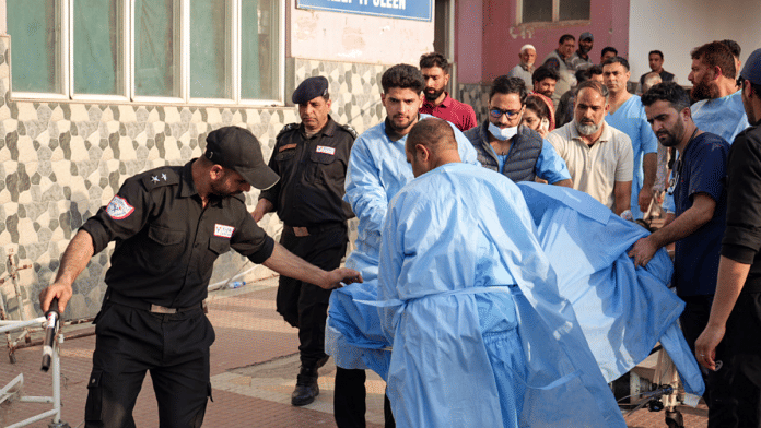 Injured tourists being bought to a hospital after terrorists target tourists in J&K's Pahalgam, on Tuesday | ANI