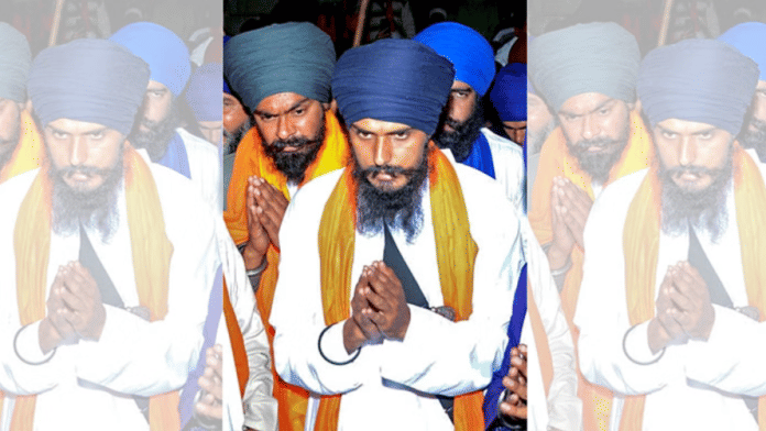 File photo of Khadoor Sahib MP and radical preacher Amritpal Singh | ANI