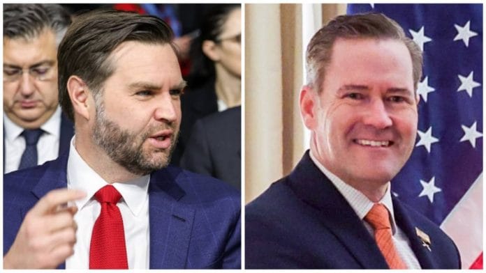 US Vice-President J.D. Vance (left) and National Security Advisor Mike Waltz | Photos: ANI