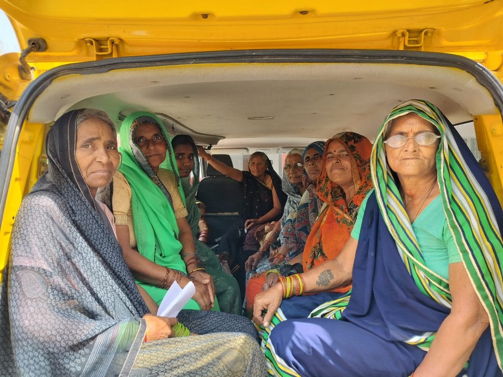 Women from villages around Vrindavan were brought by the NGO Guild of Service in a yellow van to seek free treatment | Shubhangi Misra | ThePrint