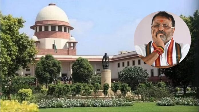 File photo of SC and BJP MP Nishikant Dubey