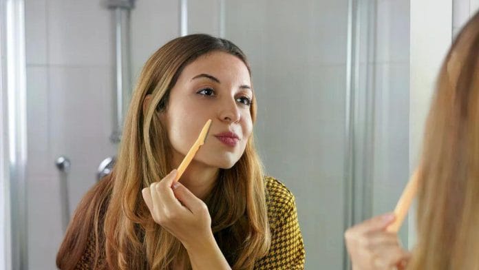 Dermaplaning removes the outer layer of skin and vellus hair.