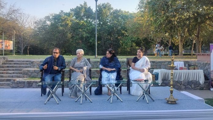 Ratish Nanda, Laila Tyabji, Tara Sharma, and Soity Banerjee at Sunder Nursery