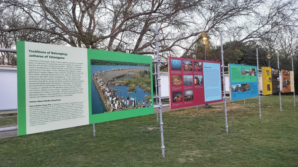 Exhibition of the work of Rao and Sahu, who were awarded the InterGlobe HERITAGE Fellowship, Sunder Nursery