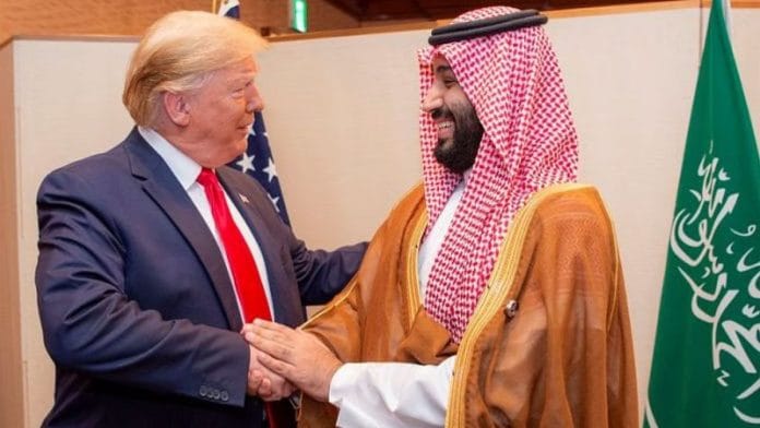 Donald Trump meeting Mohammed bin Salman | (c) Copyright Thomson Reuters 2025