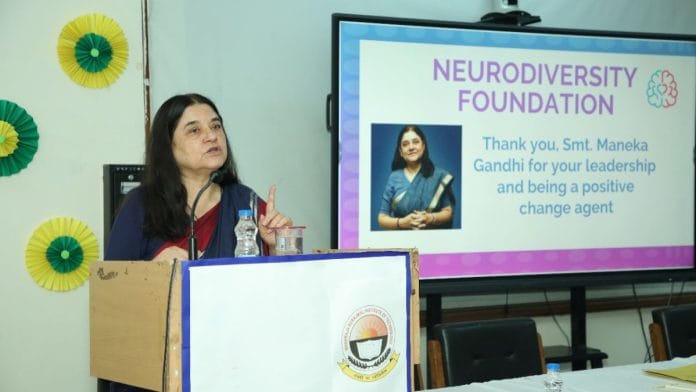 Months after becoming a minister in the Vajpayee cabinet, Gandhi introduced and shaped the National Trust for Welfare of Persons with Autism, Cerebral Palsy, Mental Retardation, and Multiple Disabilities Act | Photo: Krishan Murari, ThePrint