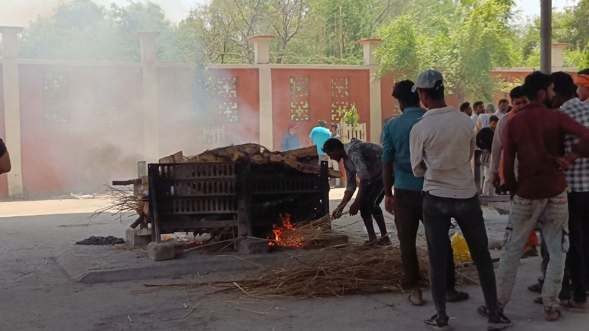 Shubham Dwivedi's body was cremated at Dhori Ghat, Kanpur