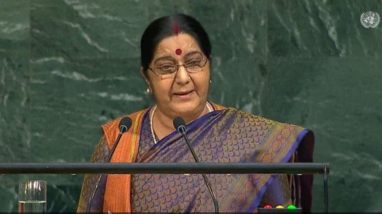India produced scholars, scientists. Pakistan, what did you produce? Terrorists: Sushma Swaraj