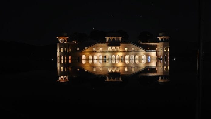 A recent image of Jal Mahal taken on a full moon night, where the palace's reflection shimmered in the tranquil waters of the lake | Special arrangement