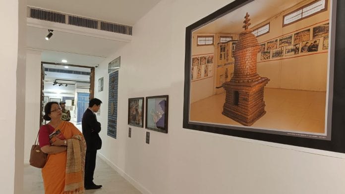 Visitors at the exhibition on Ambaran: A historic citadel of Buddhism | Photo: Krishan Murari/ThePrint