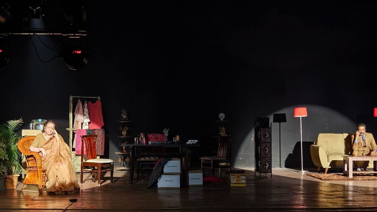 Mohammad Ali Baig and Rashmi Seth in Sunset Sunrise play at Hyderabad’s Taramati Baradari | Photo: Yunus Lasania | ThePrint