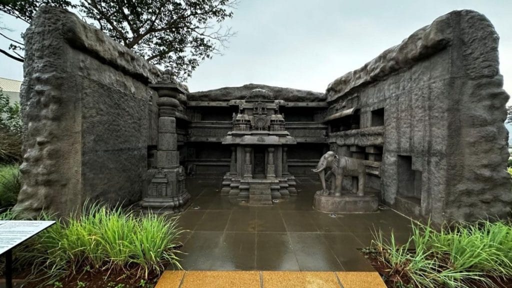 Reconstructed part of cave number 32 at Ellora | Ranjeet Dighe | ThePrint