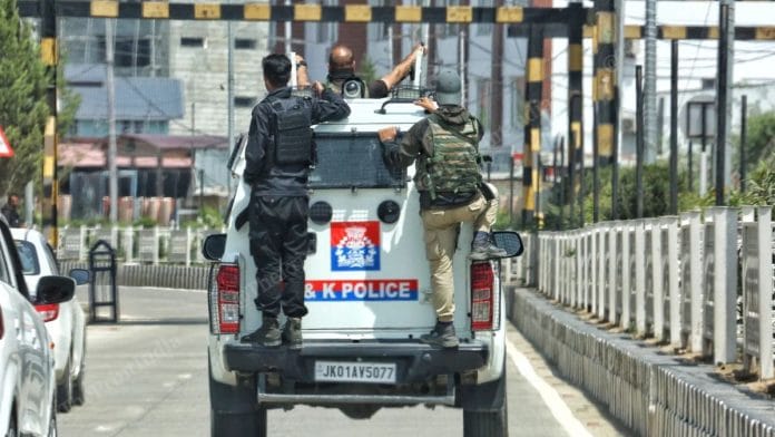 Police personnel near Pahalgam | Praveen Jain | ThePrint