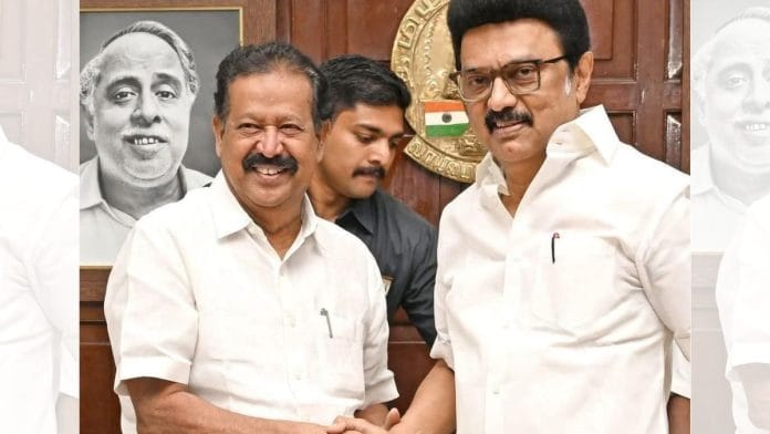 File photo: K. Ponmudi with Tamil Nadu Chief Minister M.K. Stalin | X: @KPonmudiMLA