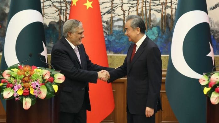 File photo: Pakistan Deputy PM & Foreign Minister Ishaq Dar with Chinese Foreign Minister Wang Yi | X: @ForeignOfficePk