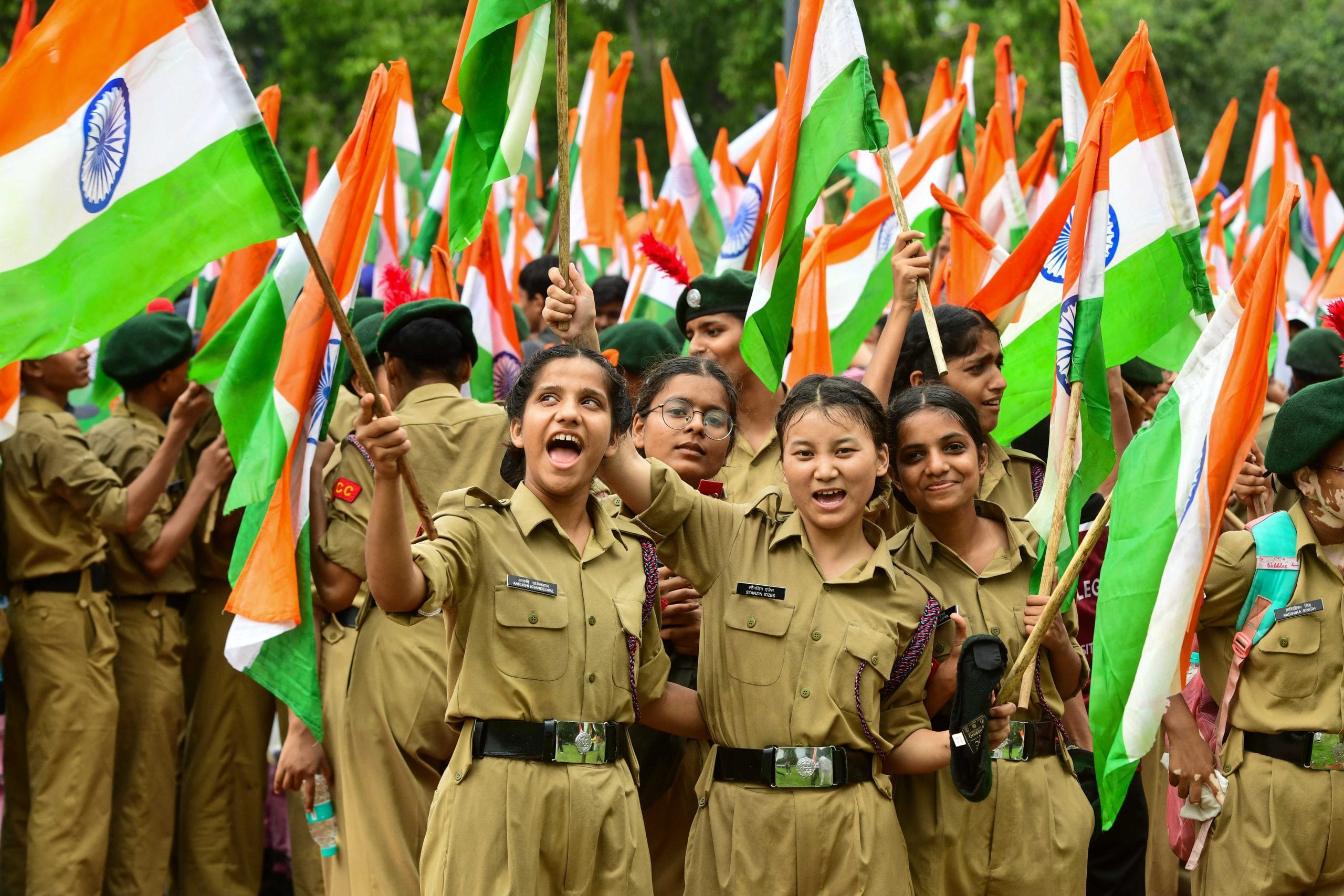 NCC cadets at the 'Shaurya Samman Yatra' Tuesday | Suraj Singh Bisht | ThePrint