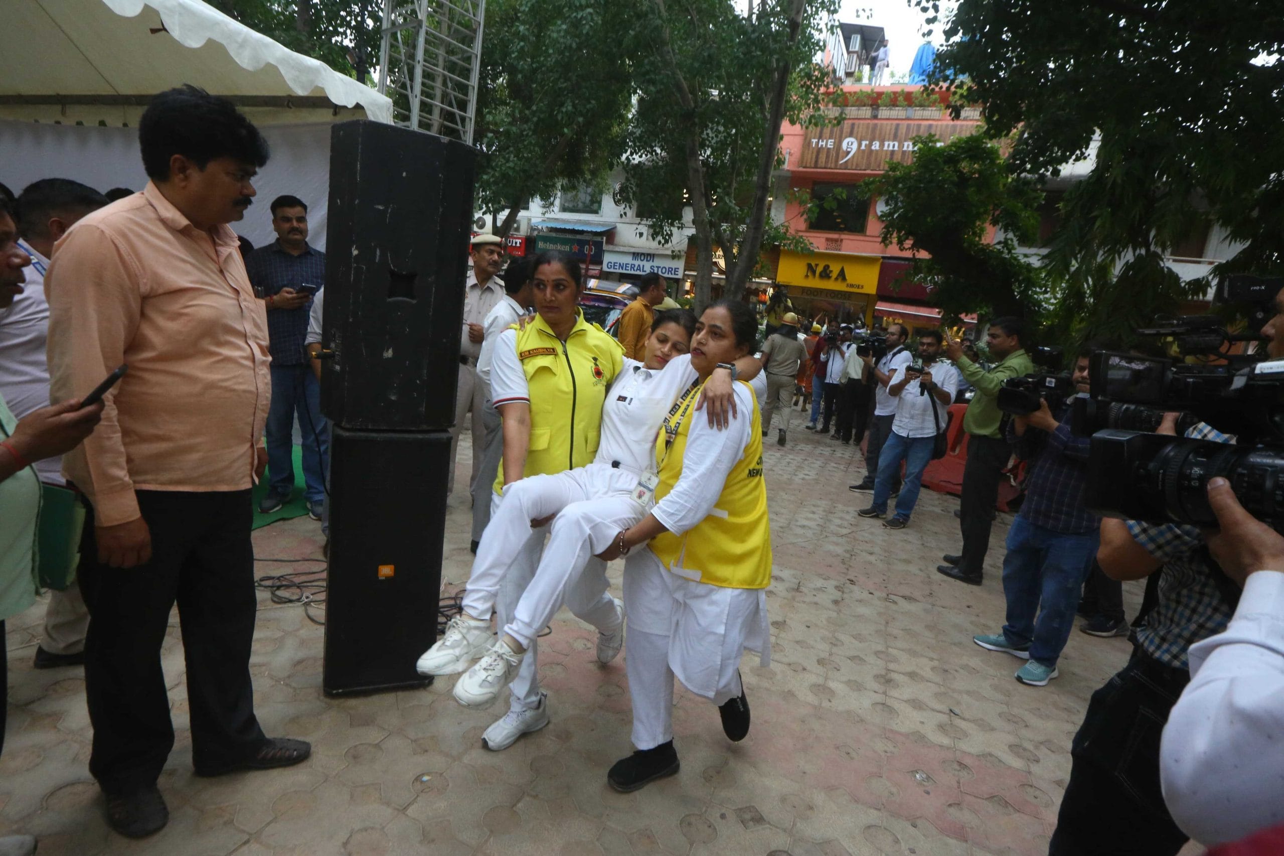 Another part of the rescue operation during the mock drill. | Praveen Jain | ThePrint